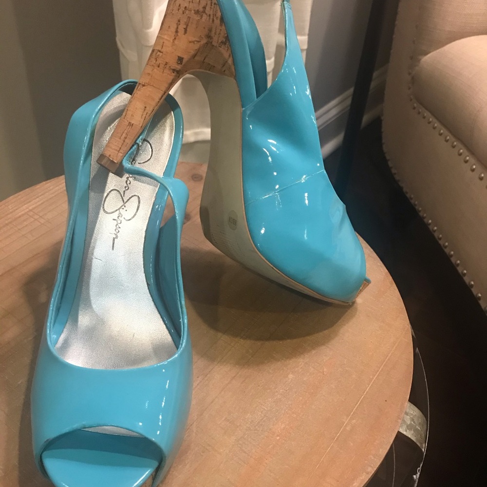 Jessica Simpson Turquoise Sling Back